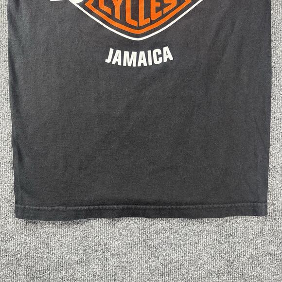 Harley Davidson Graphic T Shirt Front & Back Hit Jamaica, Youth XL / Womens S - Picture 5 of 11